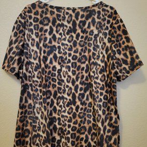 L&B Leopard Print Top 3X